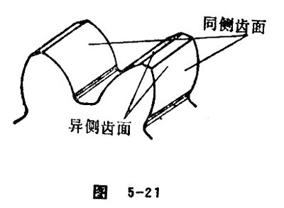 the tooth surface and tooth direction 7